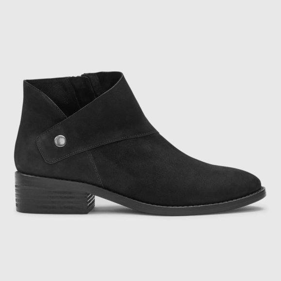 Eileen Fisher Shoes - Eileen Fisher Billie Tumbled Nubuck Bootie Leather Black sz 7 Womens Ankle Boots